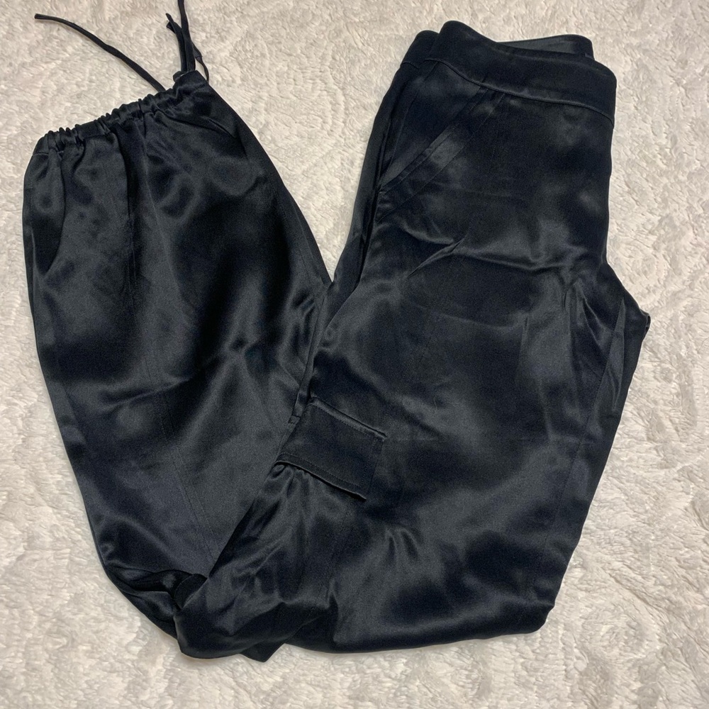 Banana Republic 100% silk cargo pants